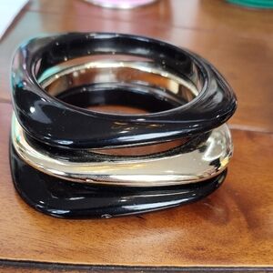 Black and Gold Bangle Set